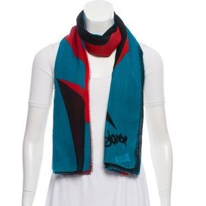Diane Von Furstenberg Wool Blend Colorblock Scarf